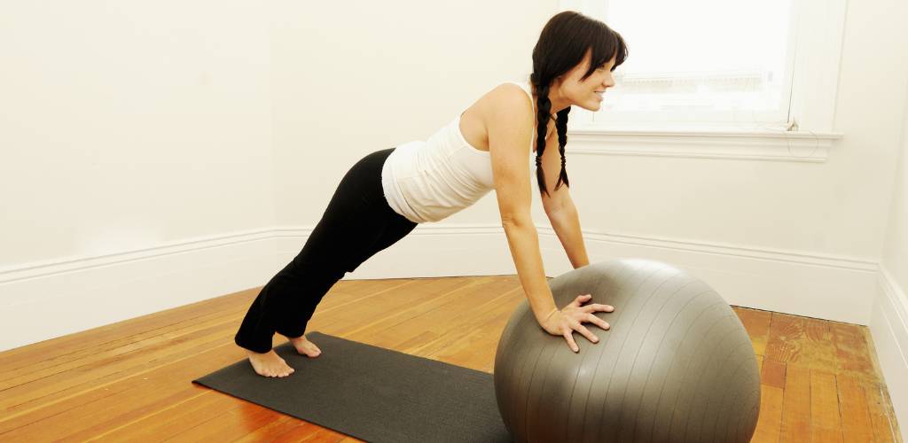 Home Exercise Ball Core Workout