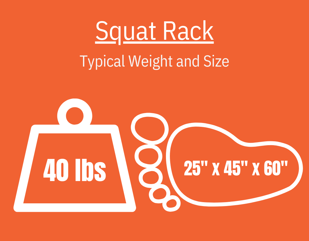 Squat Rack Size and Weight
