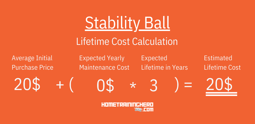 Stability Ball Lifetime Cost Calculation